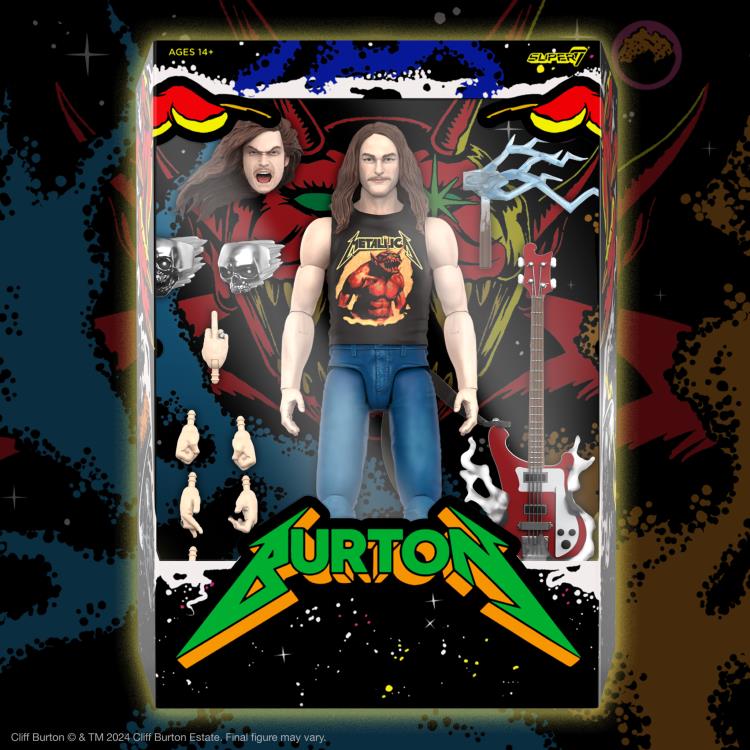 Super7 Ultimates Cliff Burton Superhero Poster Action Figure