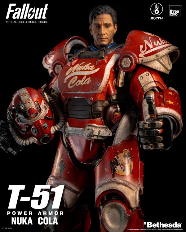 Threezero Fallout T 51 Power Armor Nuka Cola 16 Scale Figure Kapow Toys