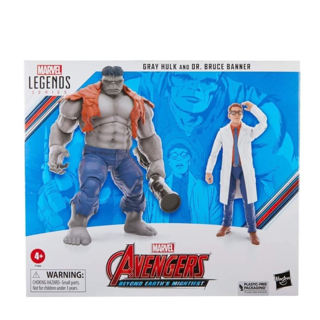 Marvel Legends Avengers 60th Anniversary Gray Hulk And Bruce Banner 2 ...