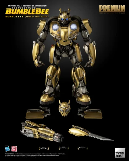 Threezero Transformers Bumblebee PREMIUM Gold Bumblebee Figure