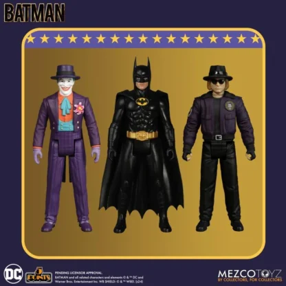 Mezco 5 Points Batman (1989) Action Figures Set of 3